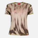 Imagen de la camiseta T-Graphi impresa de la marca Diesel para mujer - Temporada Otoño-Invierno 2025 - Vista Frontal