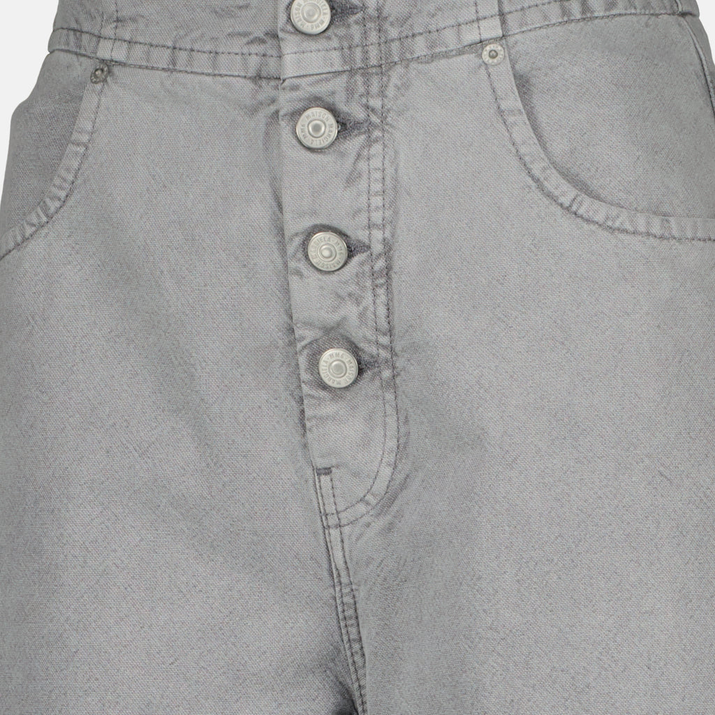 Pantalons High-Waisted Gray Jeans Mm6 Gris Femme