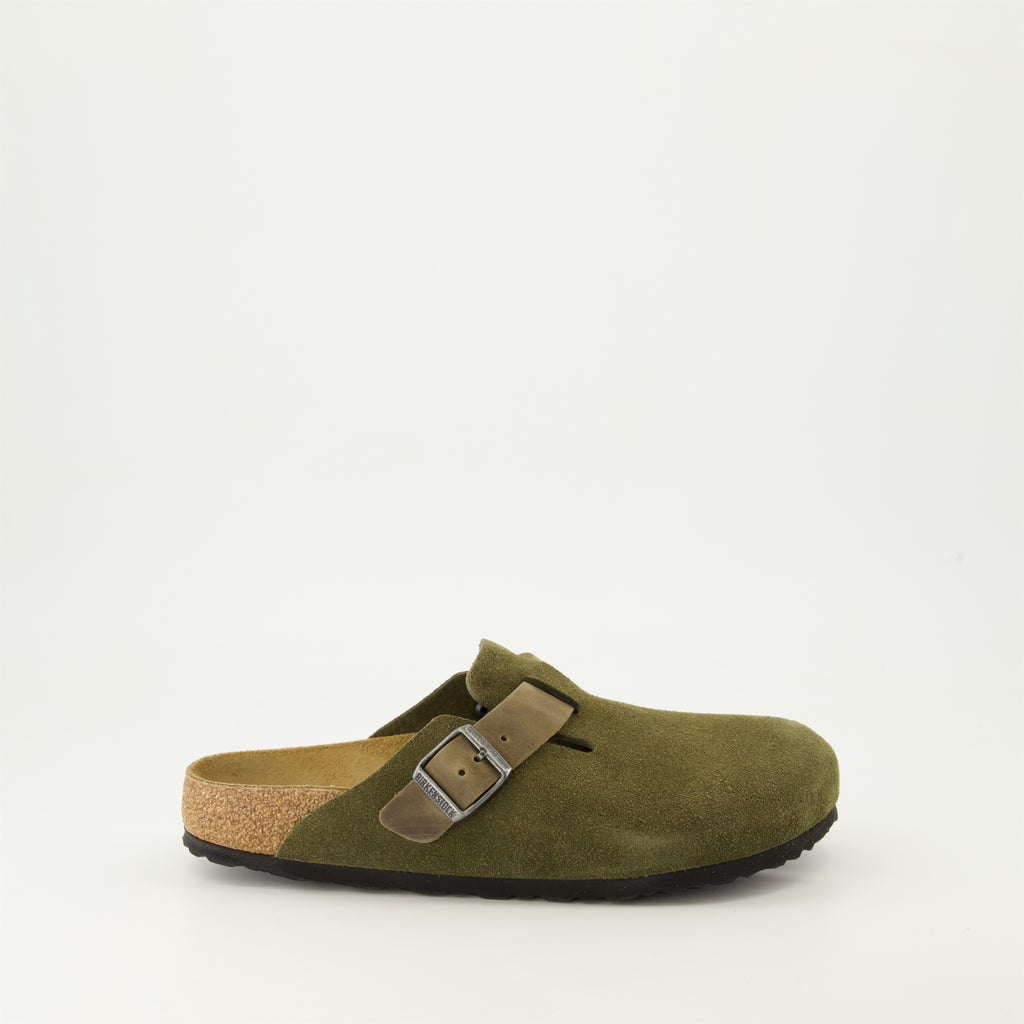 Chaussures ouvertes Mules Boston Birkenstock Vert Homme