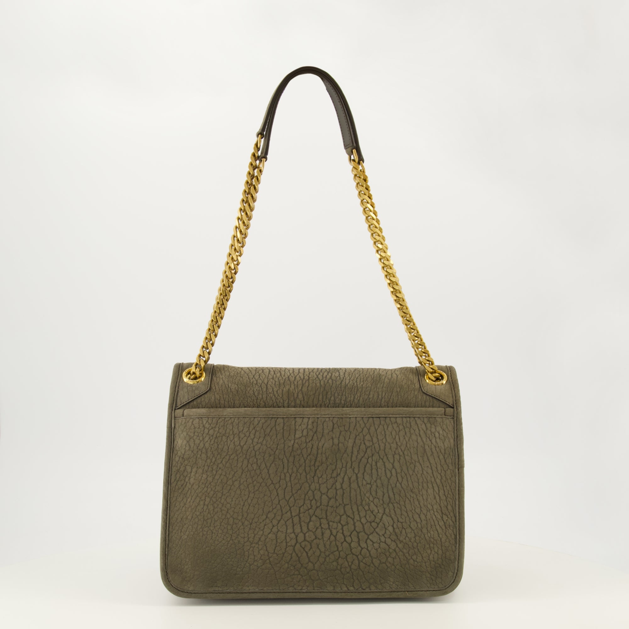 Sacs bandoulière Bolso de Cuero Marrón Efecto Cocodrilo Niki Saint Laurent Kaki Femme