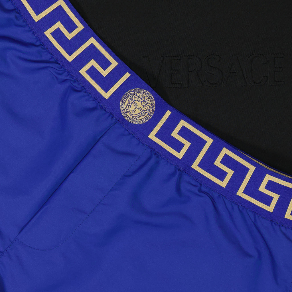 Beachwear Medusa Greca Swim Shorts Versace Blue Homme