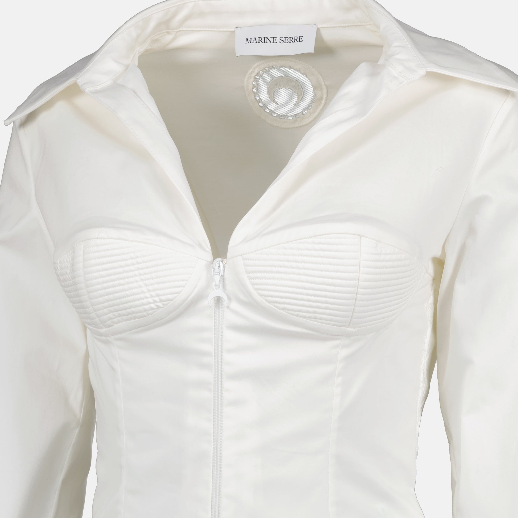Chemises ホワイトジップアップシャツ Marine Serre Blanc Femme