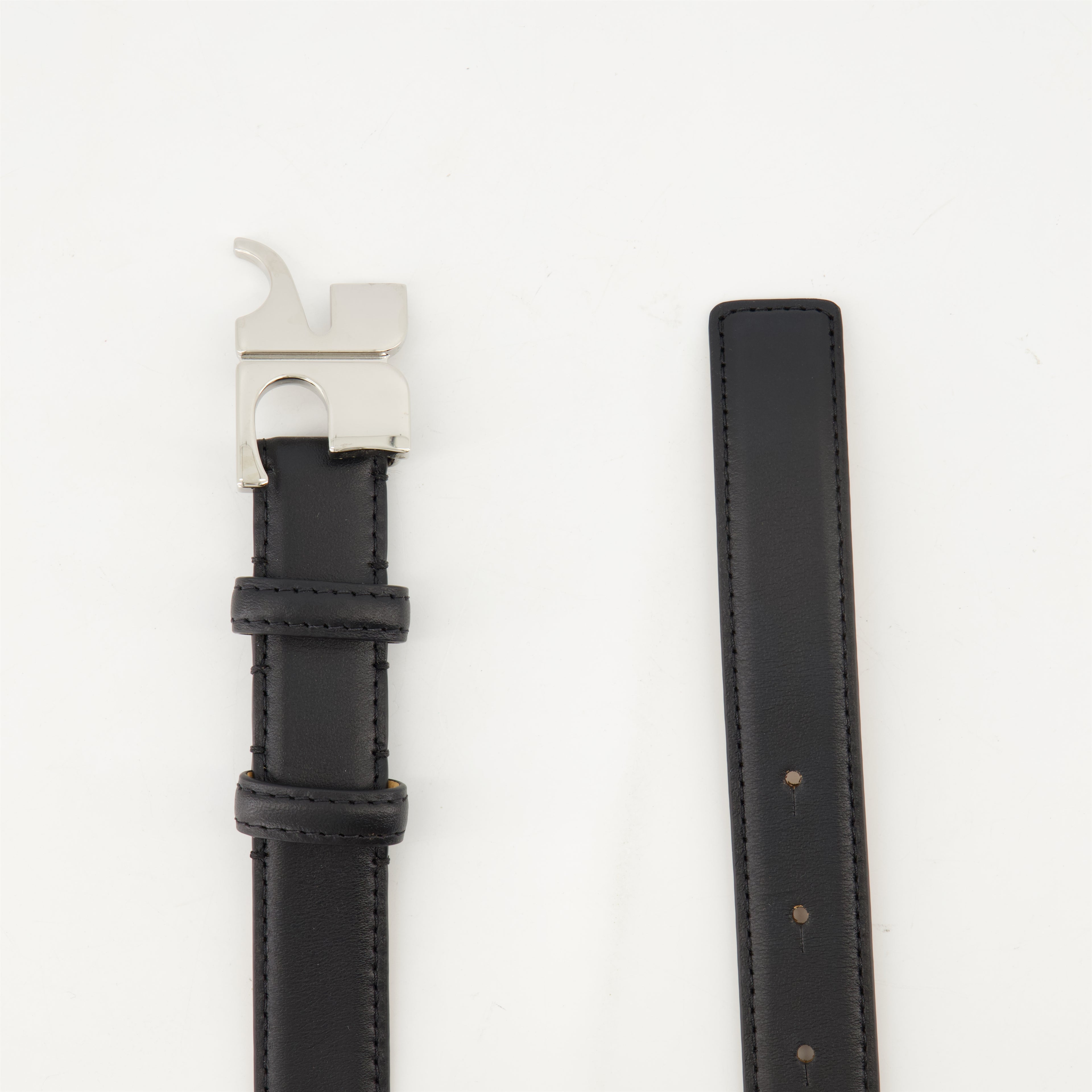 Cinture Cintura in Pelle AC Courrèges Nero Homme