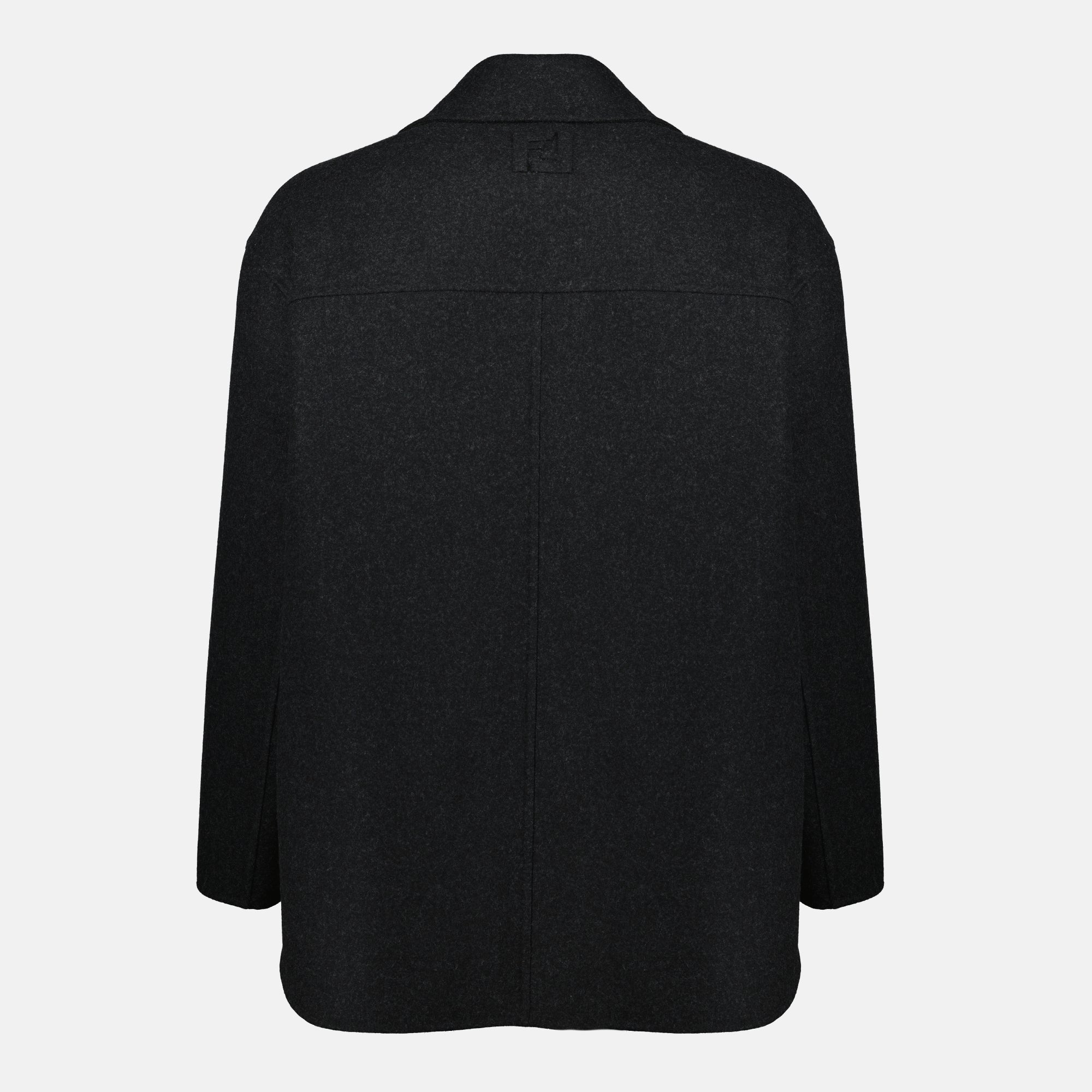 Image of the article Gray wool coat by Fendi for Men - Autumn-Winter 2025 - Back view