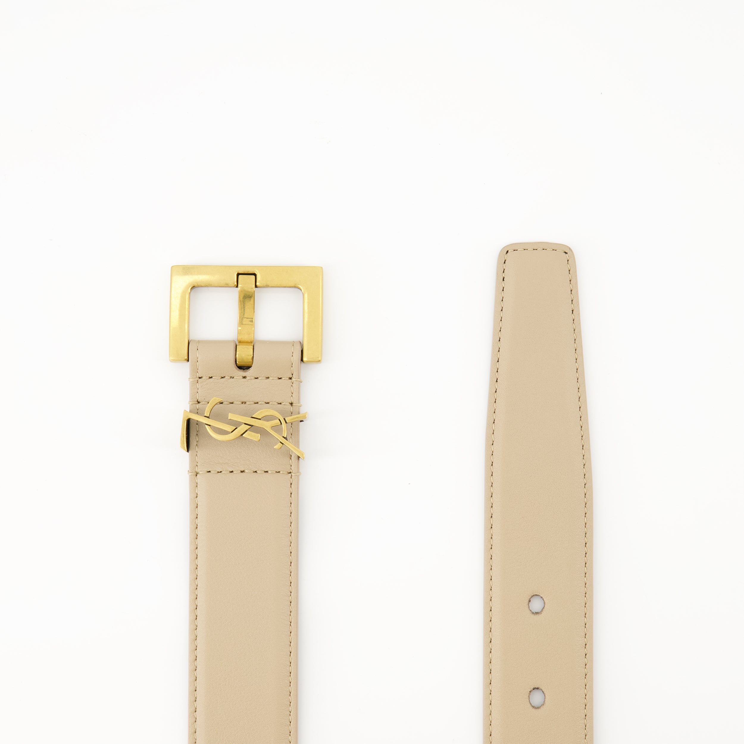 Ceintures Ceinture Cassandre Saint Laurent Beige Femme