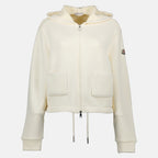 Vestes Veste zippée en coton Moncler Blanc Femme