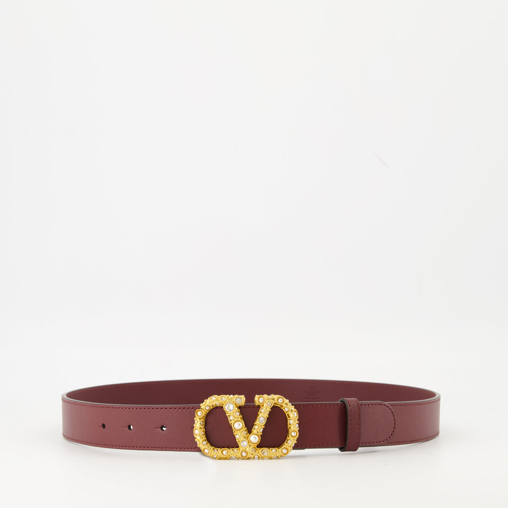 Image de l'article Ceinture Vlogo Cristaux de la marque Valentino Garavani pour Femme - Saison Automne-Hiver 2025 - Vue de Face