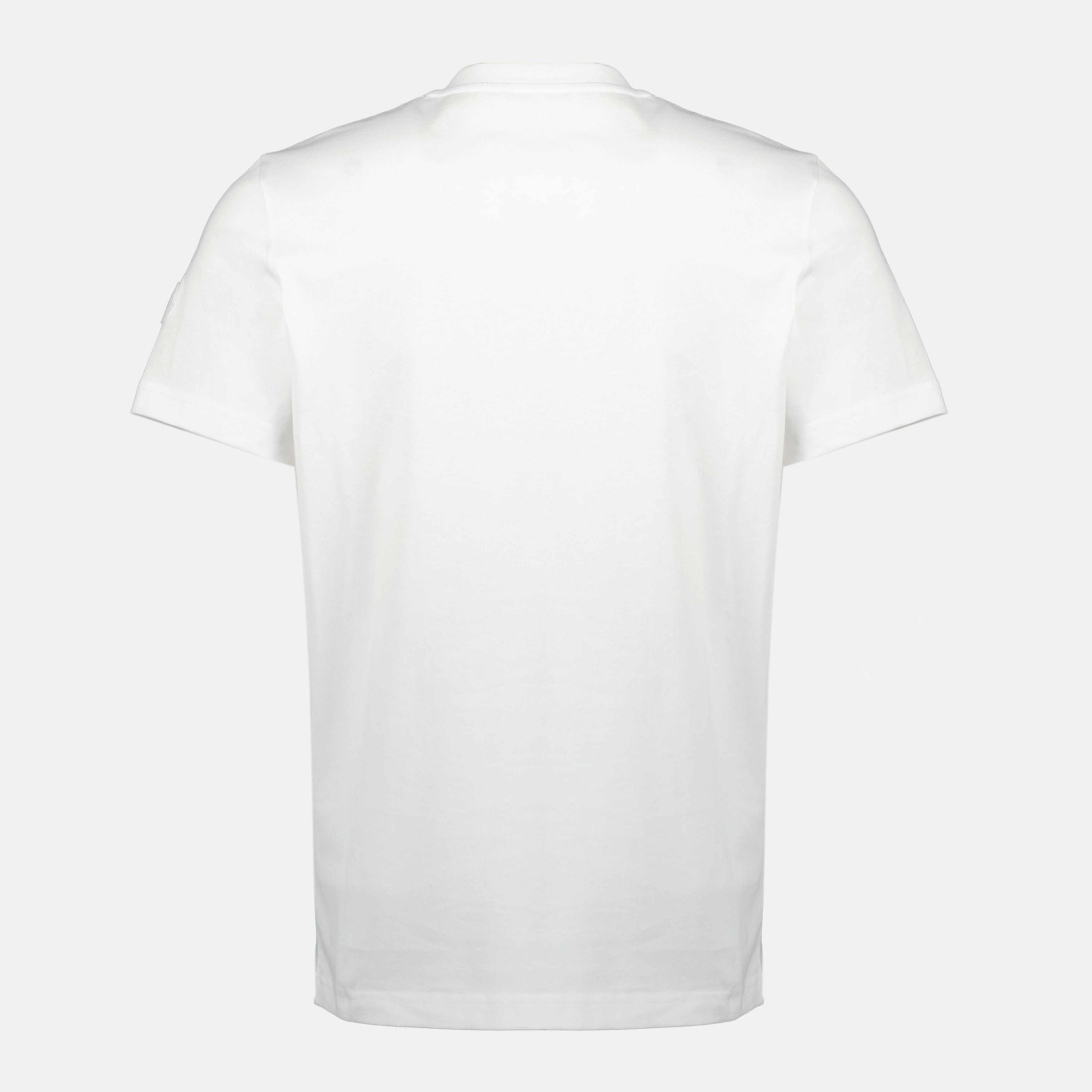 Image of the Moncler Men's white logo T-shirt - Spring-Summer 2026 - Back View