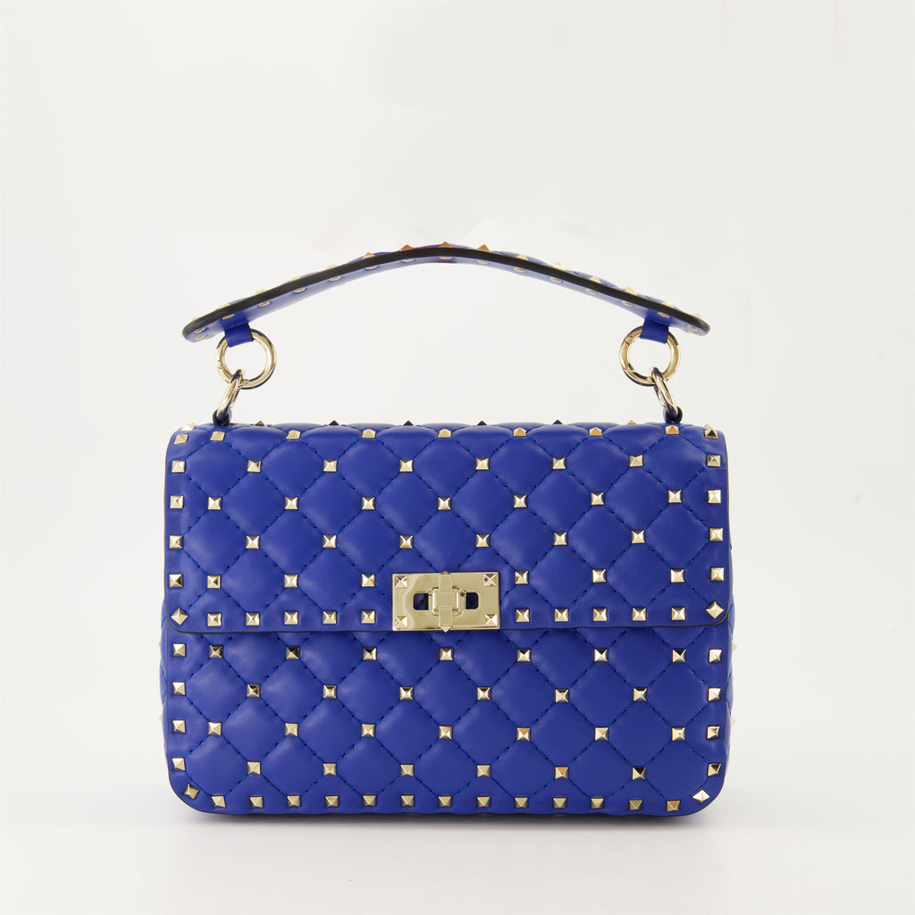 Borse a tracolla Sac Rockstud Spike moyen Valentino Garavani Blu Femme
