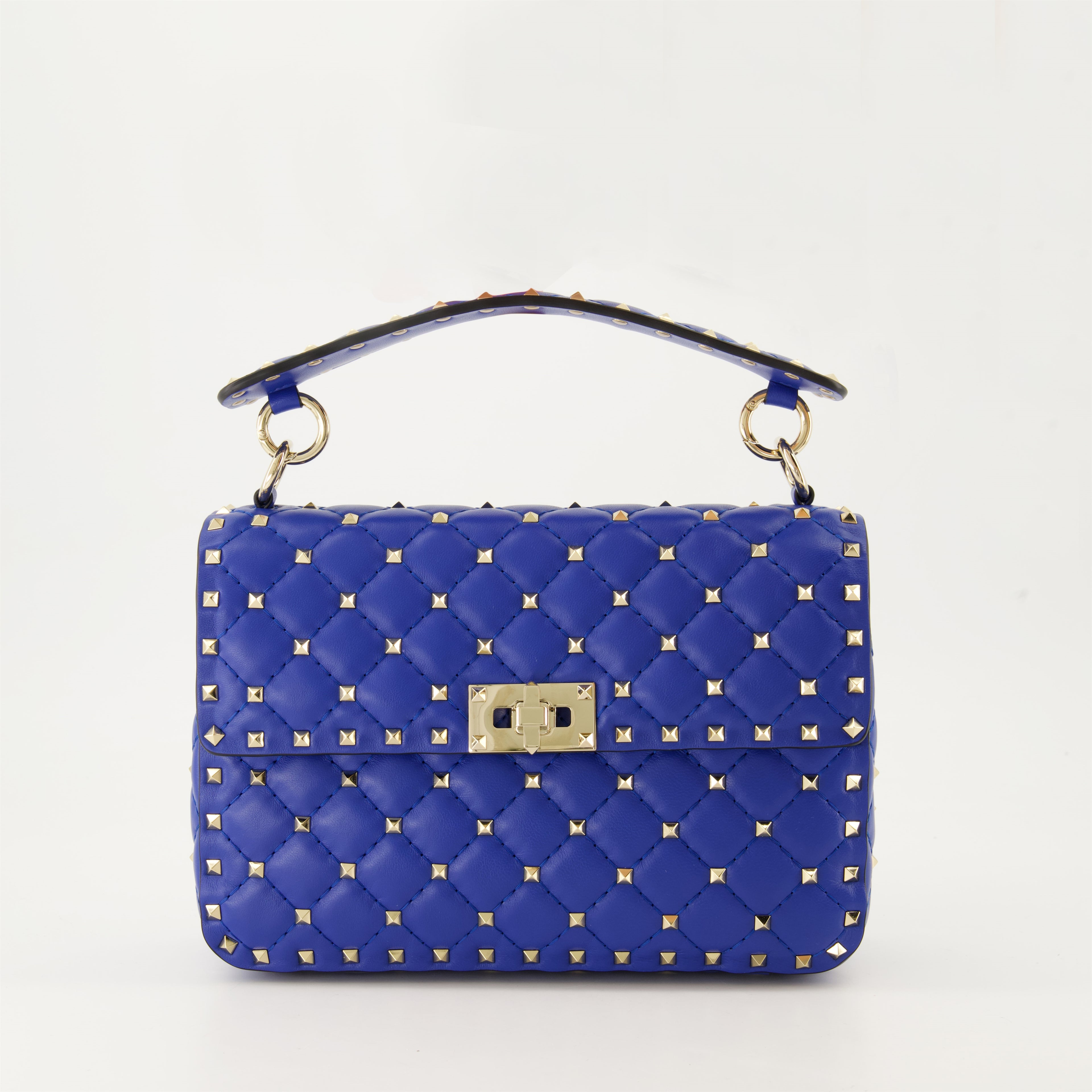 Borse a tracolla Sac Rockstud Spike moyen Valentino Garavani Blu Femme
