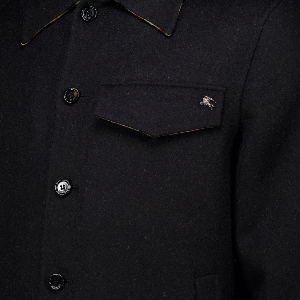 Vestes Thorn Wool Overshirt Burberry Noir Homme