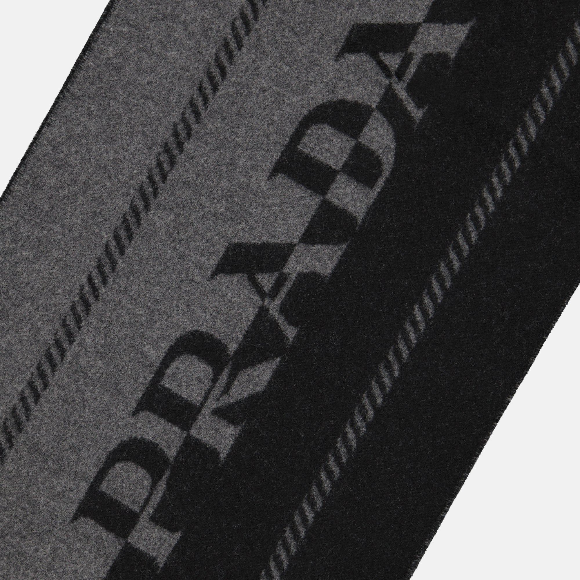 Sciarpe e guanti Écharpe en laine noir et gris Prada Grigio Homme