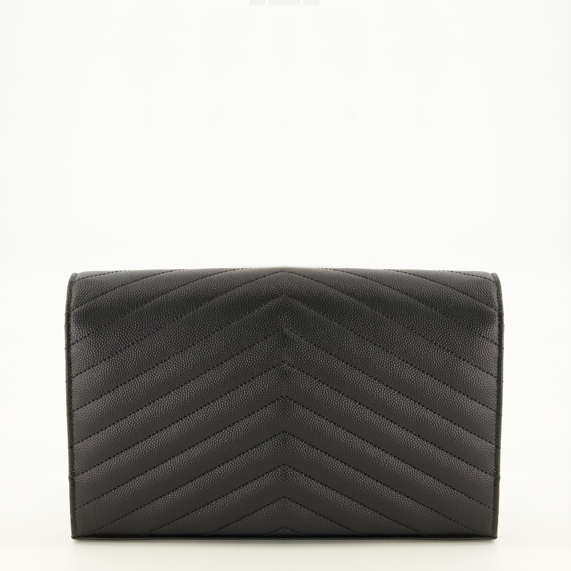 Petite maroquinerie カサンドル チェーン ウォレット ブラック レザー Saint Laurent Noir Femme