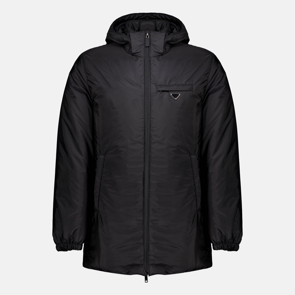 Manteaux Doudoune en Re-Nylon noir Prada Noir Homme