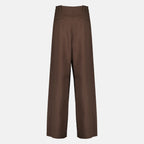 Pantalons Pantalon large en coton marron Iro Marron Femme