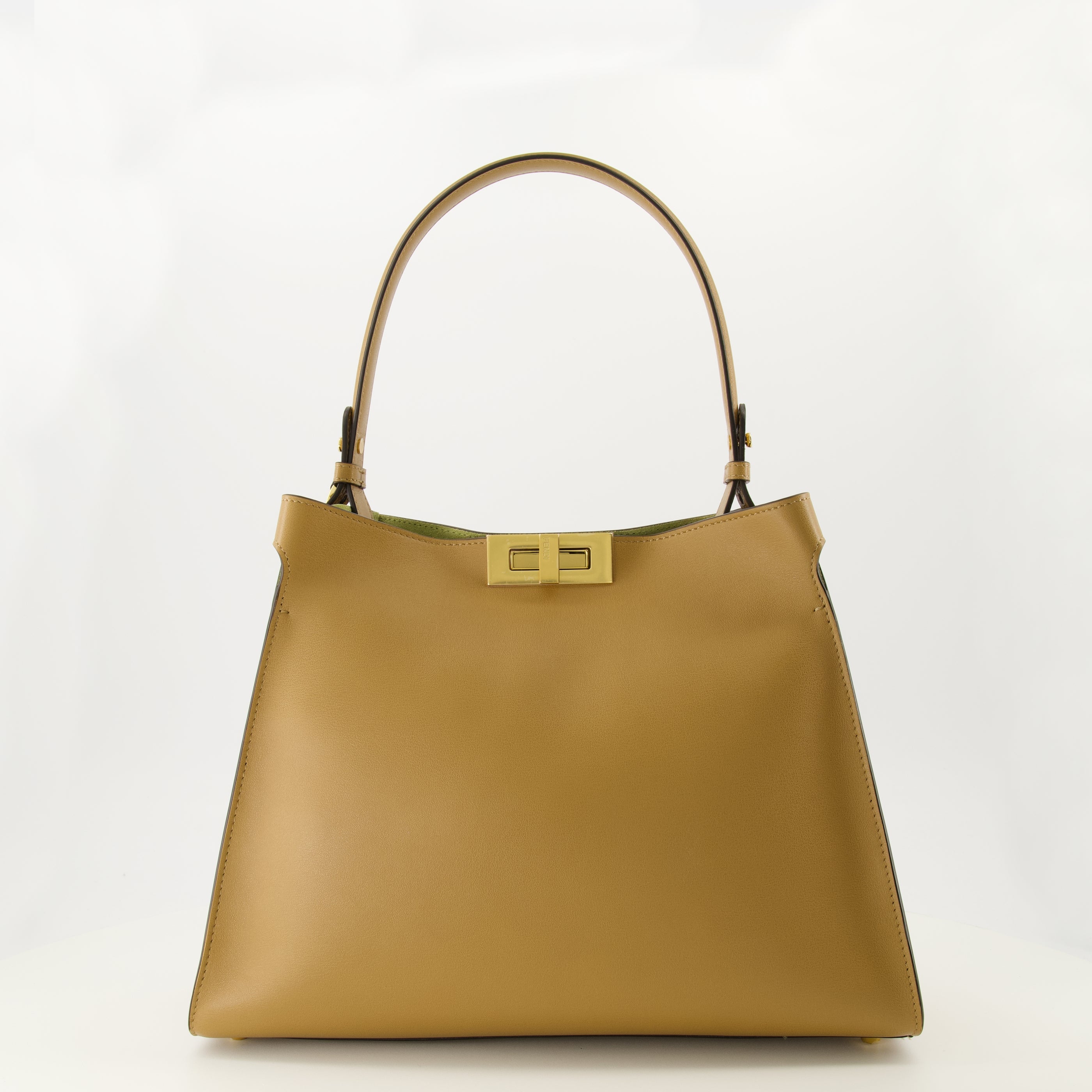 Sacs à main et épaule Sac Fendi Way medium en cuir beige Fendi Marron Femme