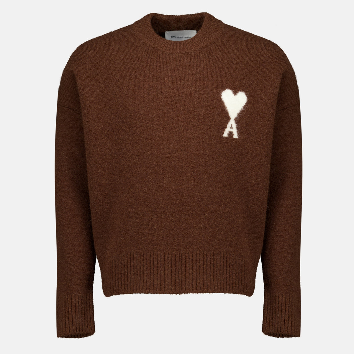 Maille Pull AMI de coeur marron Ami PARIS Marron Unisexe