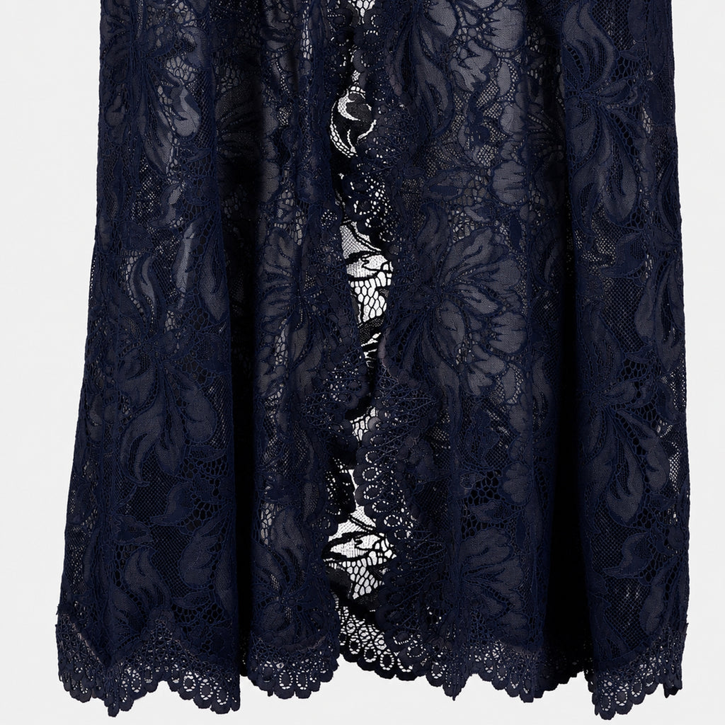 Robes Vestido Largo de Encaje Azul Marino Rabanne Bleu foncé Femme