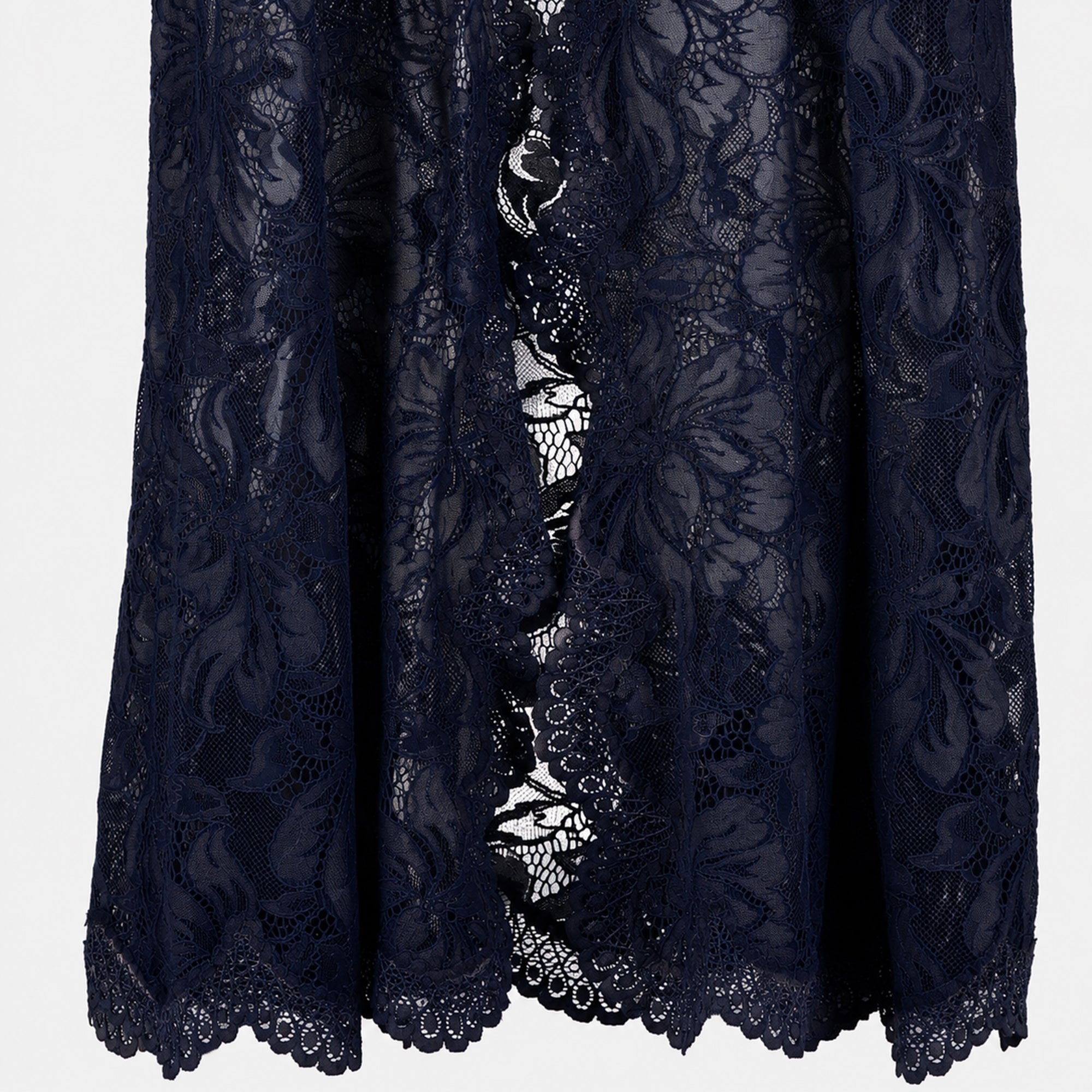 Robes Vestido Largo de Encaje Azul Marino Rabanne Bleu foncé Femme