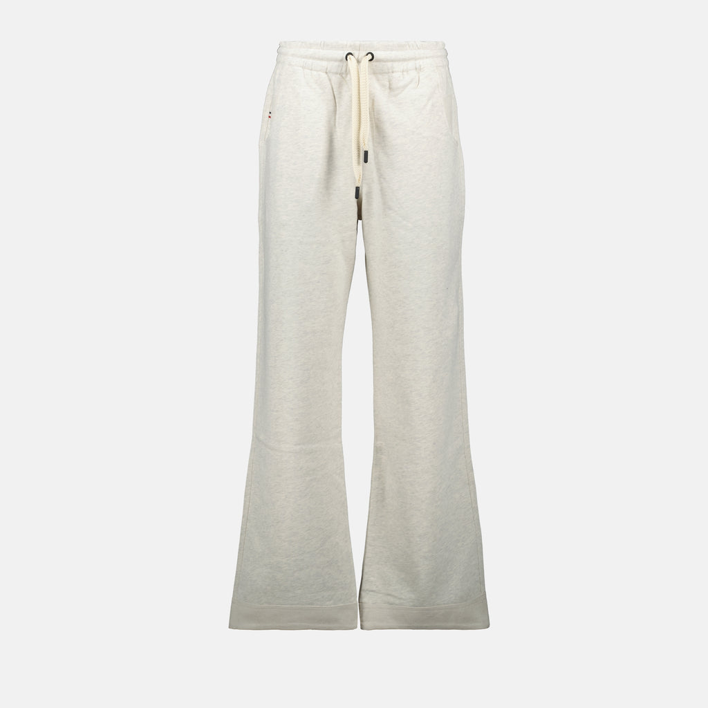 Pantalones Pantalones de chándal de algodón Moncler Grenoble Gris Femme