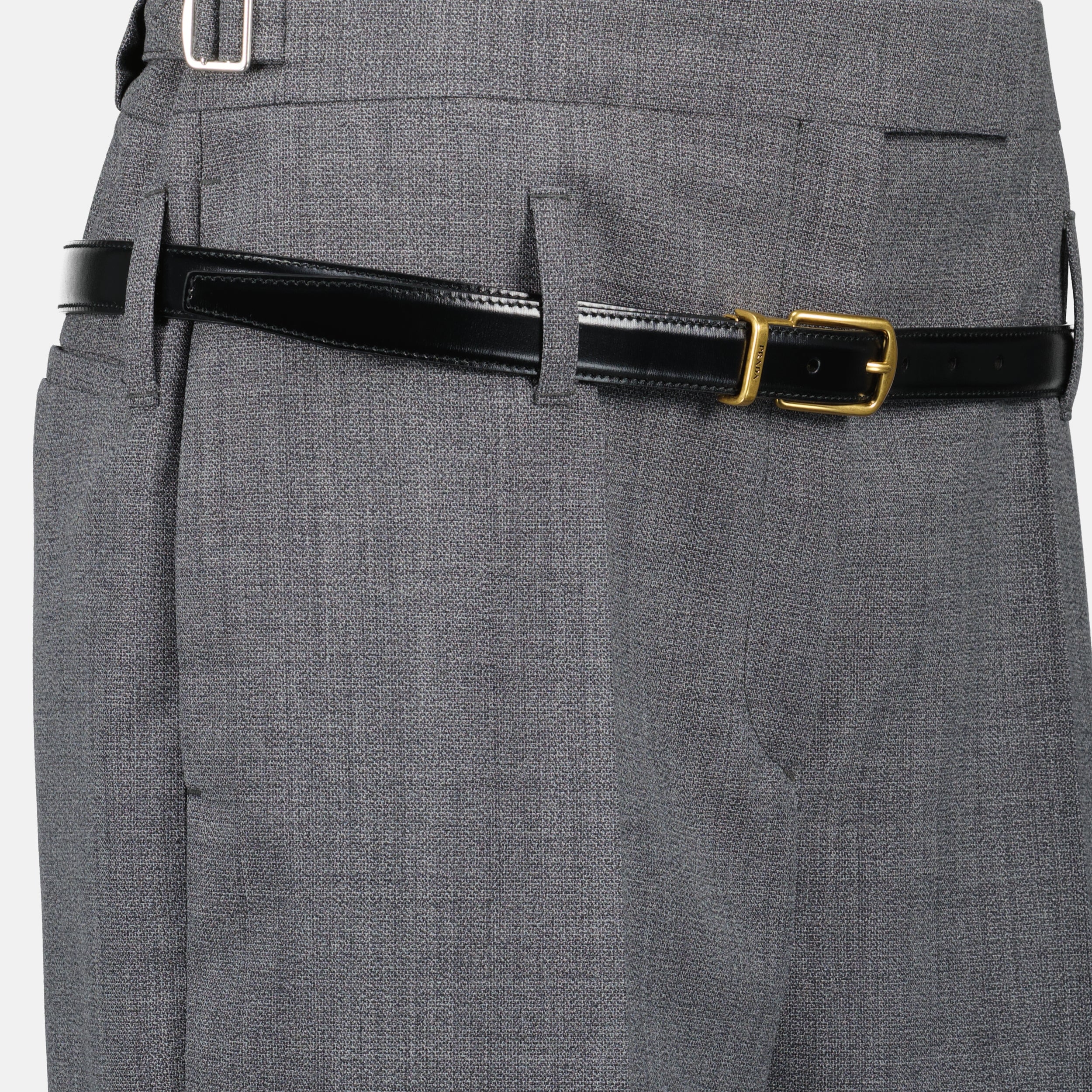 Pants Gray Wool Pants Prada Gray Femme