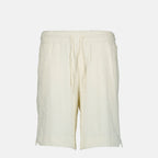 Imagen del short monograma blanco de la marca Drole De Monsieur para hombre - Temporada Primavera-Verano 2026 - Vista Frontal