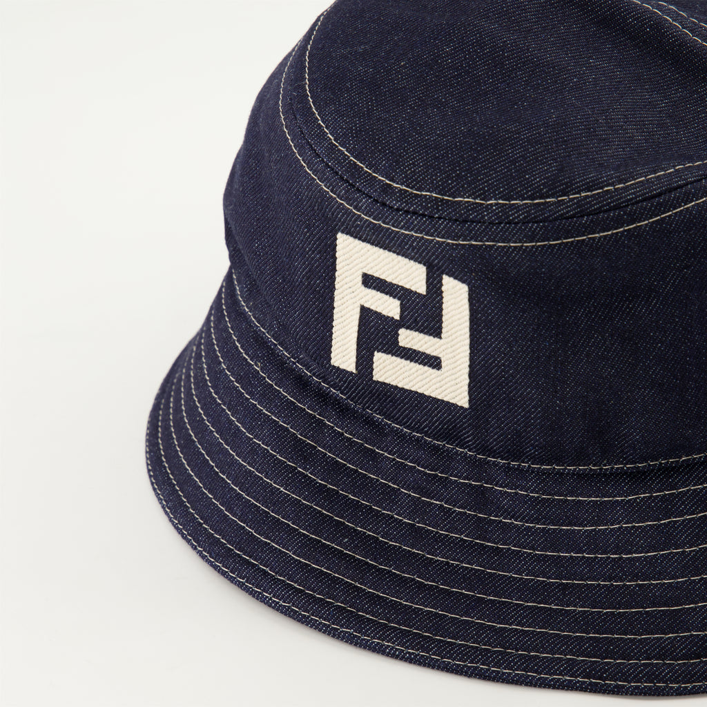 Chapeaux, casquettes et bonnets Bob FF en jean Fendi Bleu foncé Homme