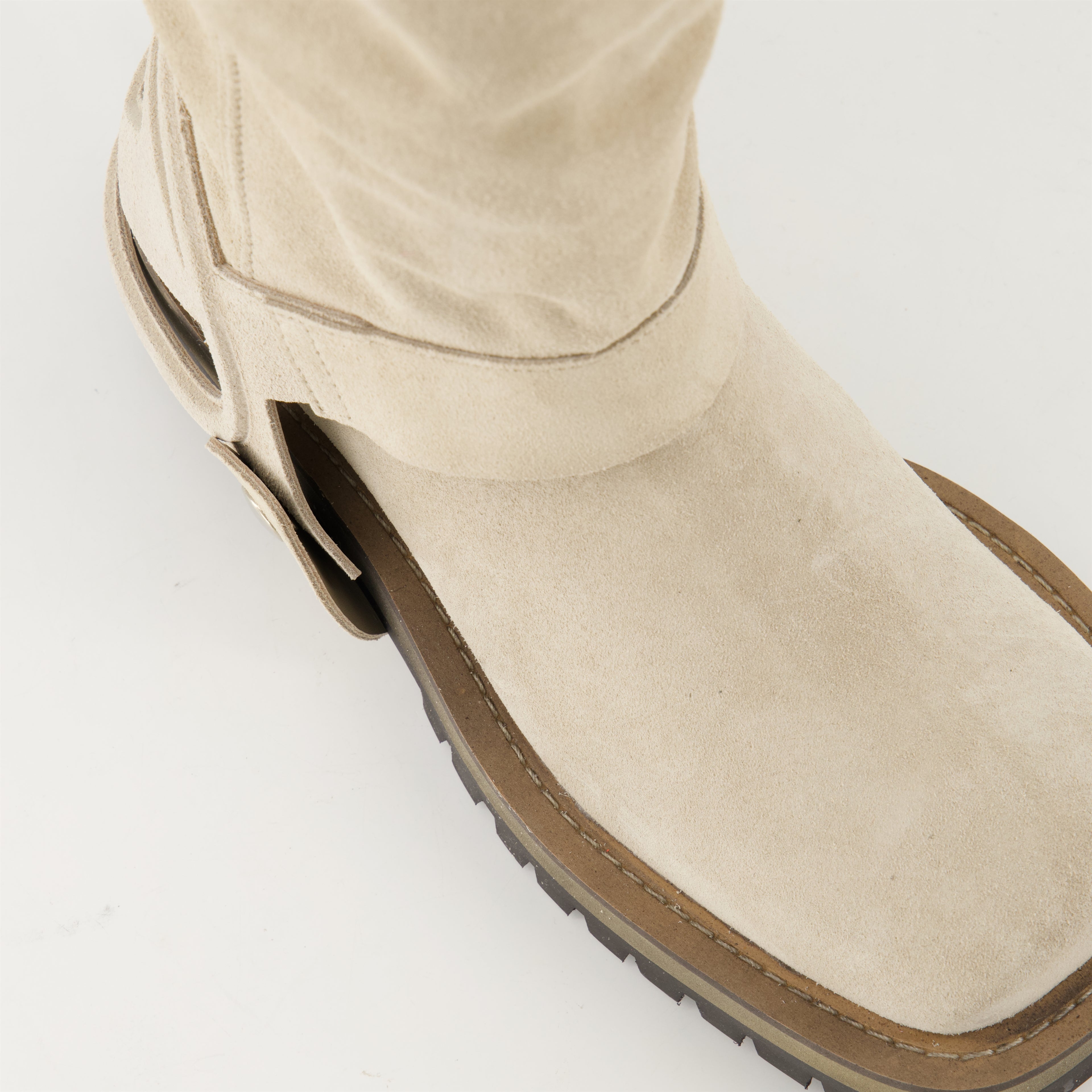 Boots Suede Western Boots Diesel Beige Femme