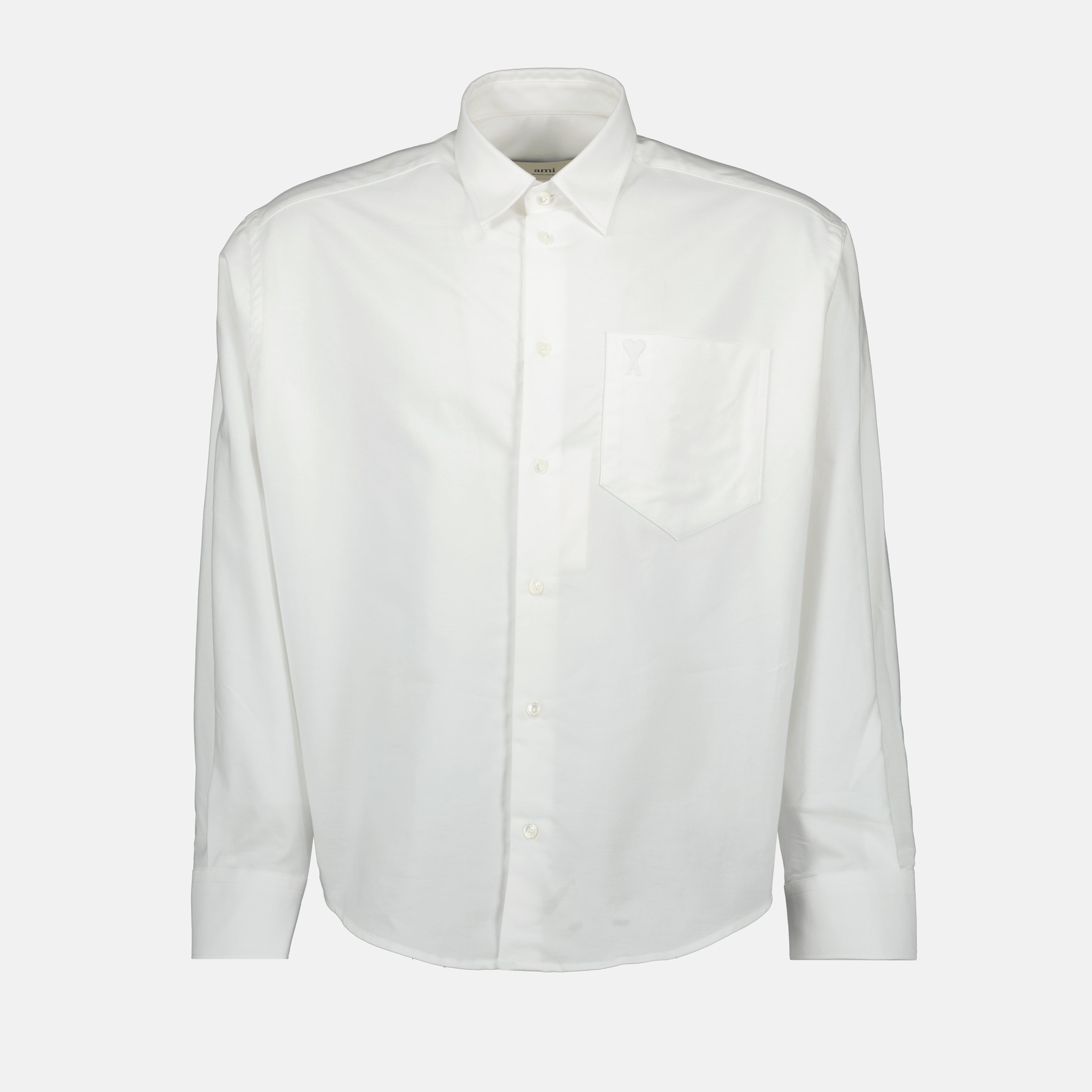 Image of the item White shirt by Ami PARIS for Unisex - Fall-Winter Season 2025 - Front View