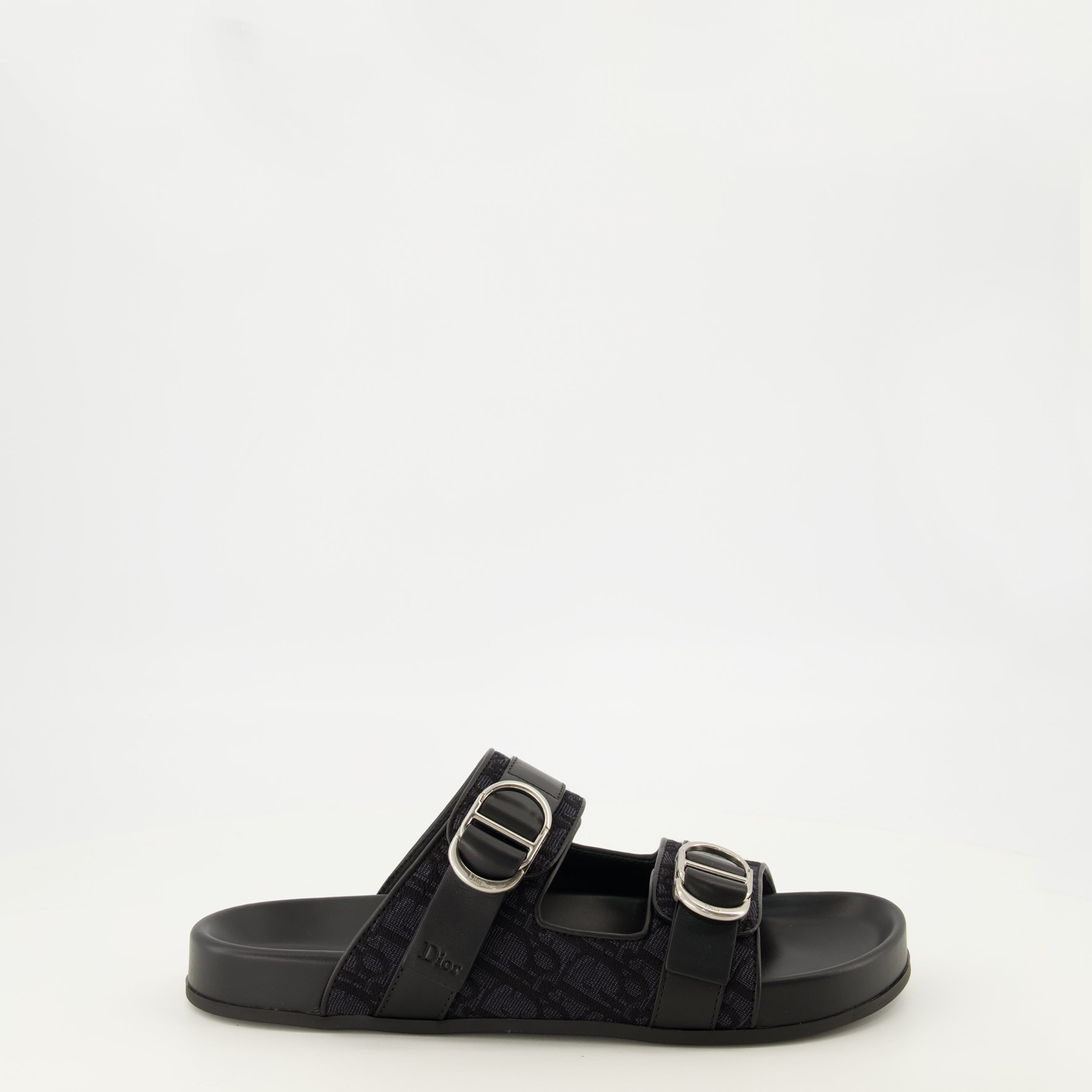 Chaussures ouvertes Sandales Aqua en toile noir Dior Noir Homme