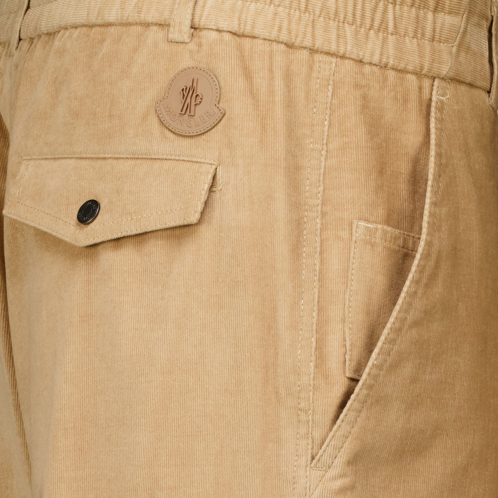 Pantalons Pantalon en velours côtelé beige Moncler Beige Homme