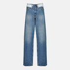 Image de l'article Jean droit en denim de la marque Mm6 pour Femme - Saison Printemps-Été 2026 - Vue de Face