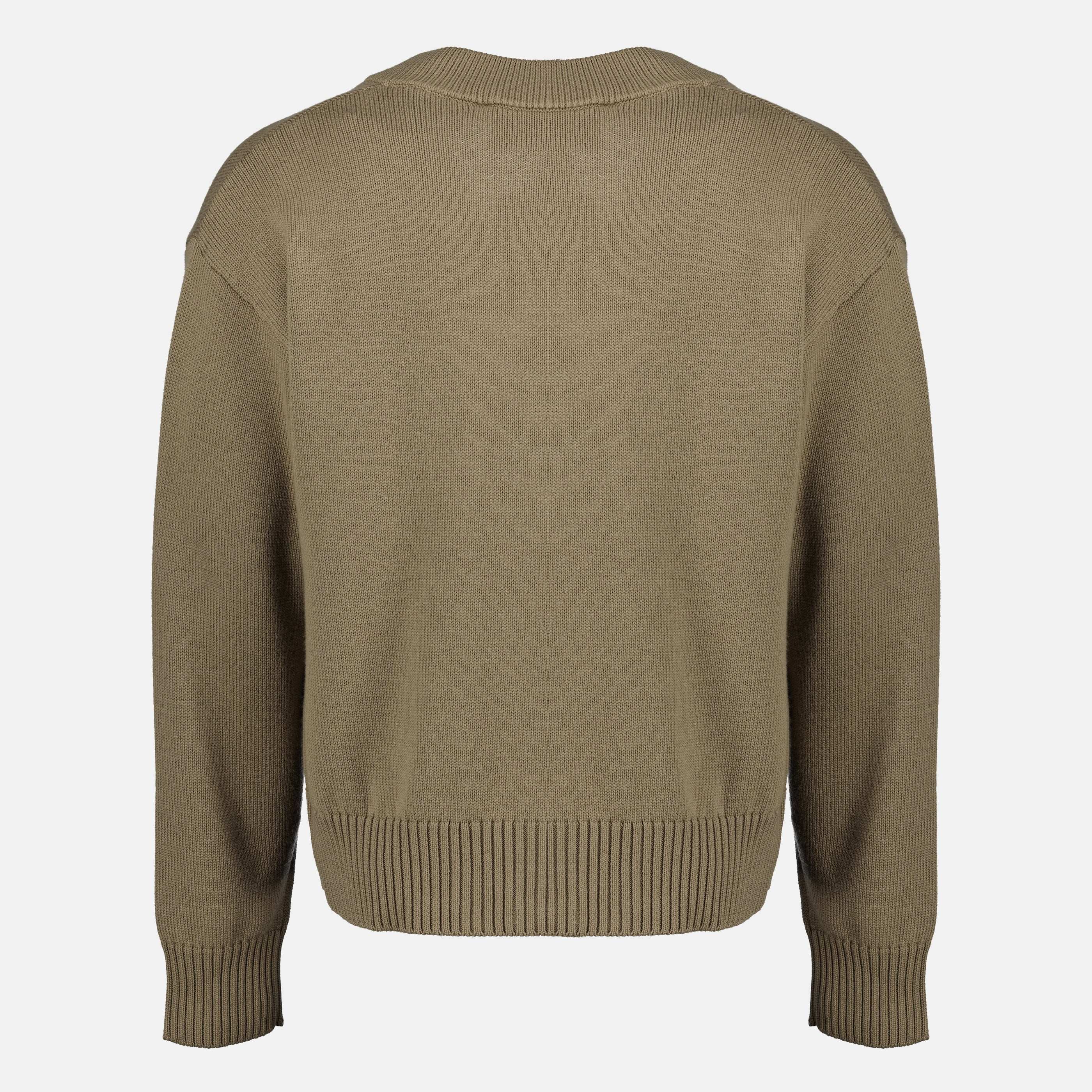 Maille Cardigan AMI de coeur beige en laine et coton Ami PARIS Beige Unisexe