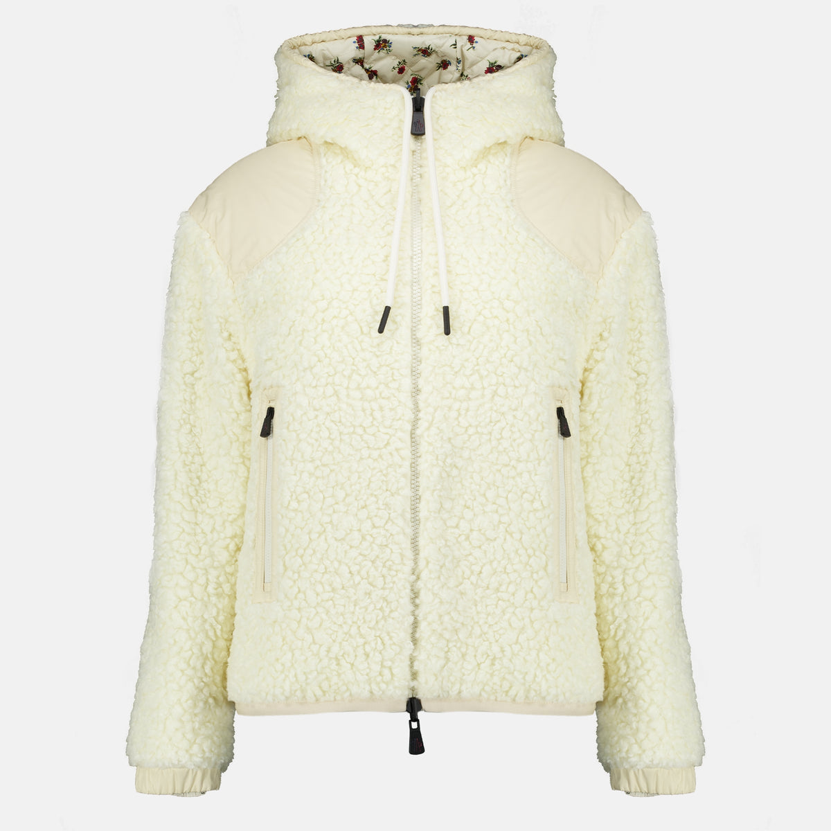 Vestes Wende-Zip-Jacke aus Teddy Moncler Grenoble Beige Femme