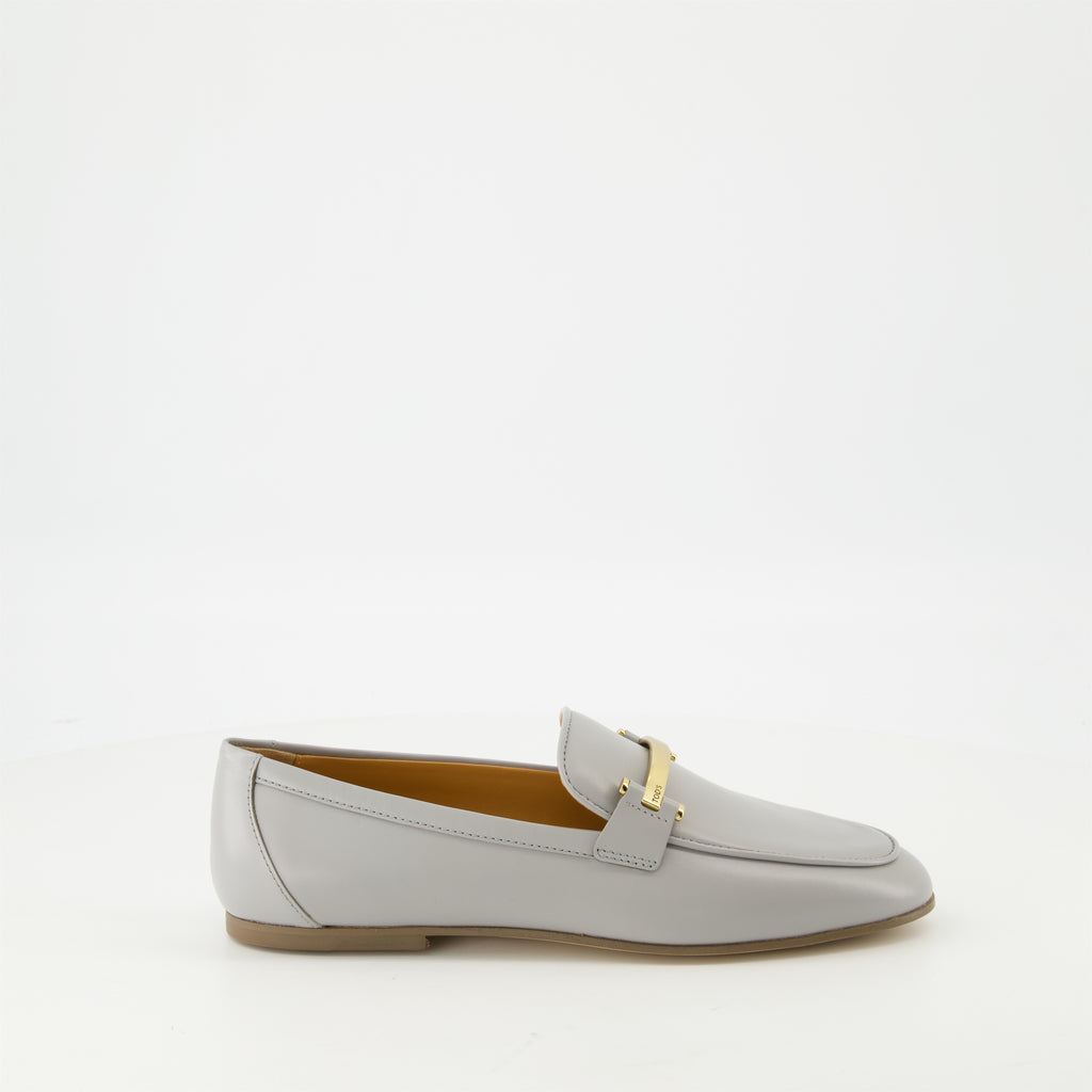Loafers Smooth Leather Loafers Tod's Gray Femme
