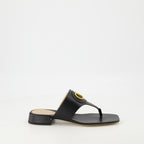 Scarpe aperte Sandali in Pelle VLogo Valentino Garavani Nero Femme