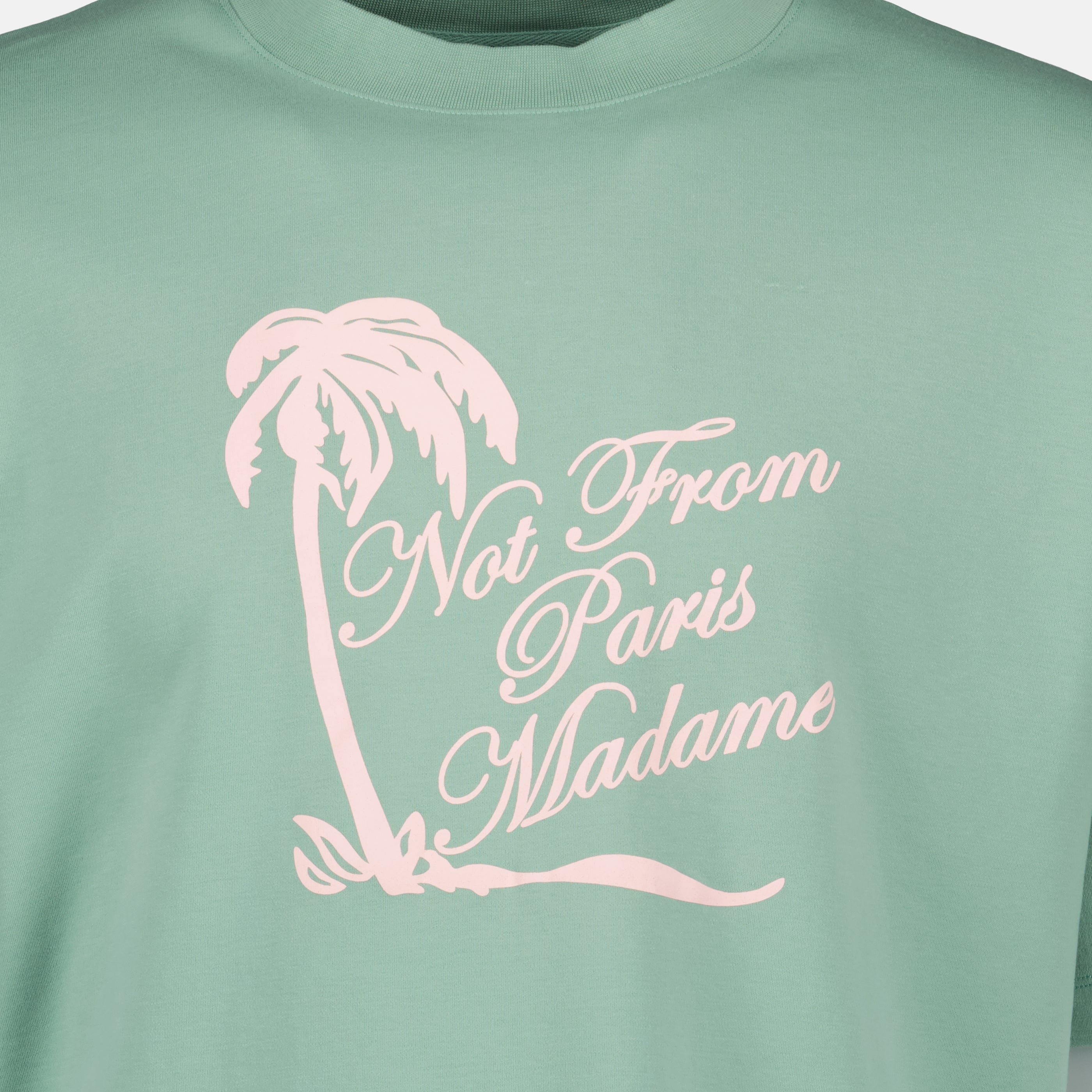 T-shirts Green T-shirt Palm Tree Slogan Drole De Monsieur Vert Homme