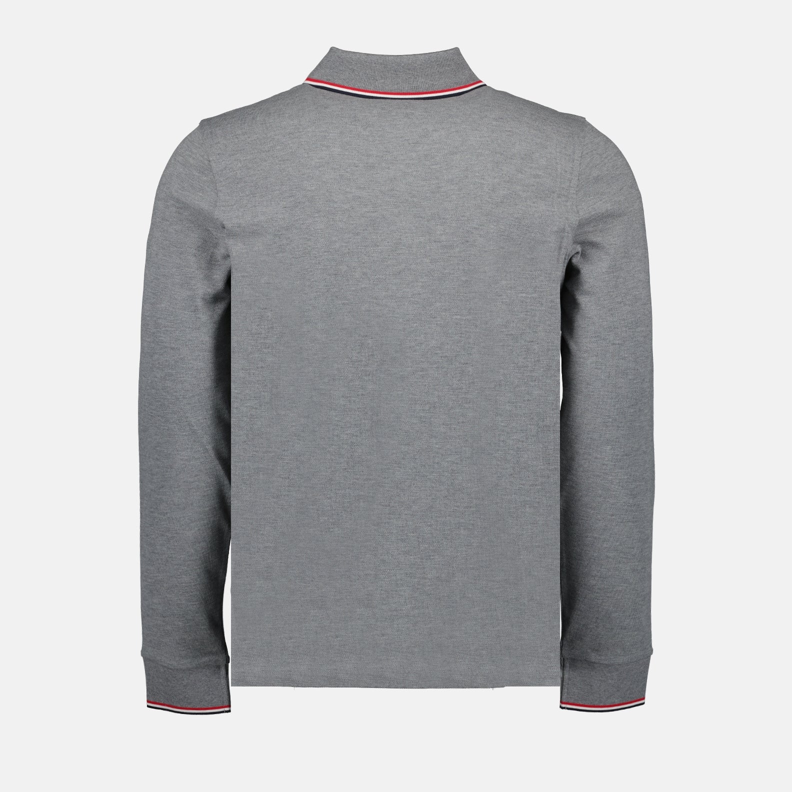 Polos Polo à logo et liseré Moncler Gris Homme