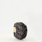 Image of the Fendi Fendigraphy nano gray denim bag for Women - Fall-Winter 2025 - Front View