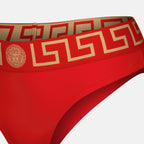ビーチウェア グレカビキニボトム Versace 赤 Femme