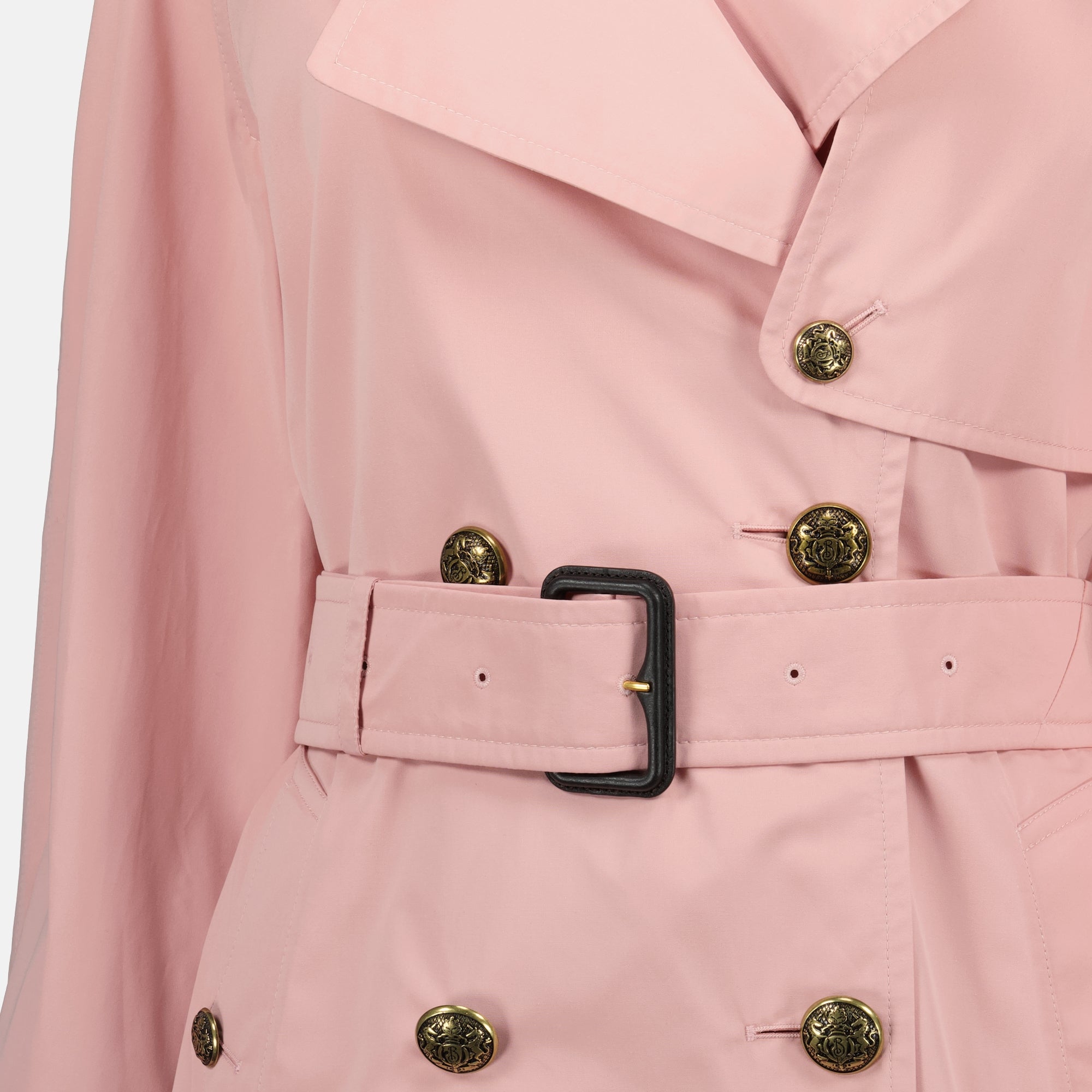 Manteaux Fitzrovia Short Trench Rose Burberry Rose Femme