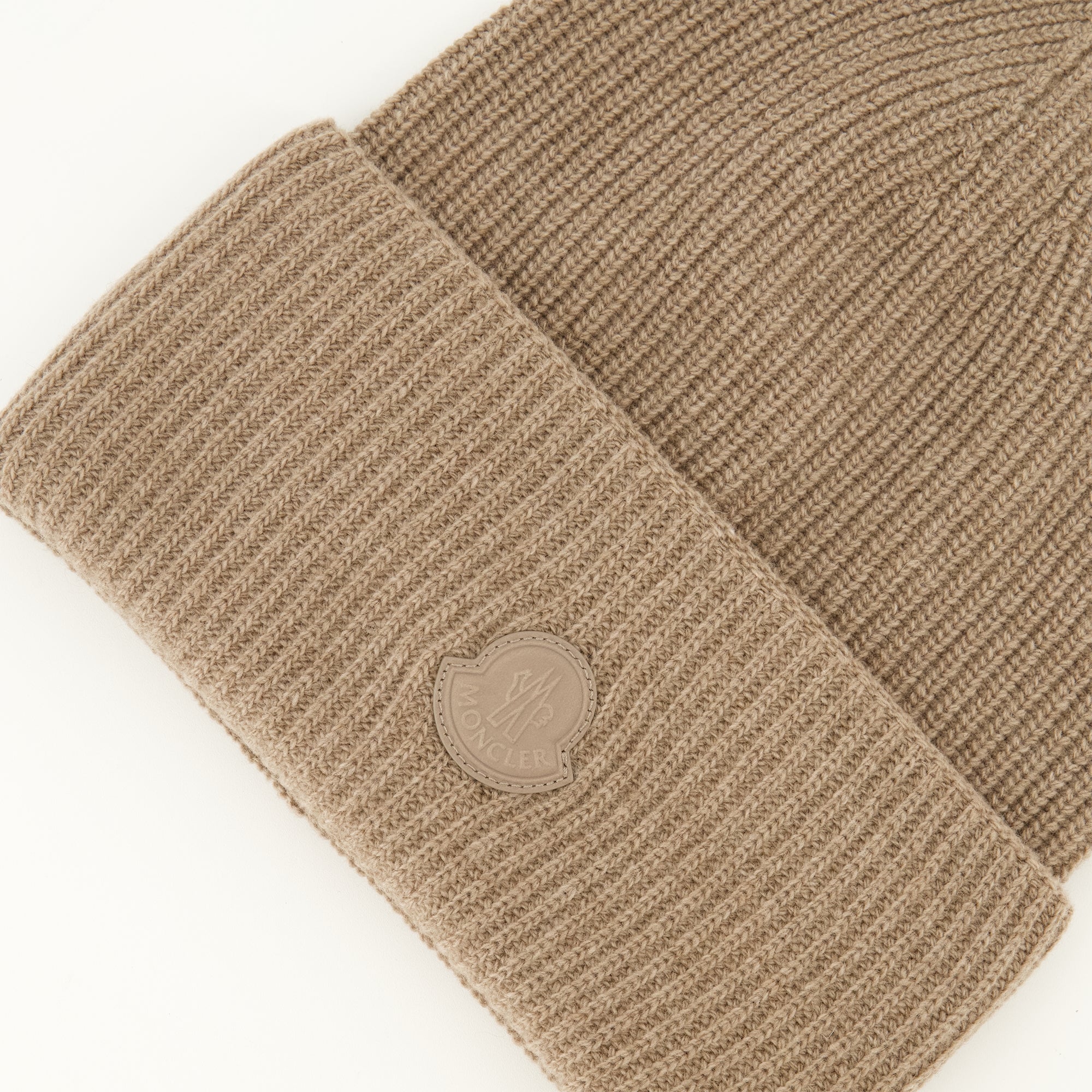 Chapeaux, casquettes et bonnets Gorro de lana y cachemira marrón con logo Moncler Marron Femme