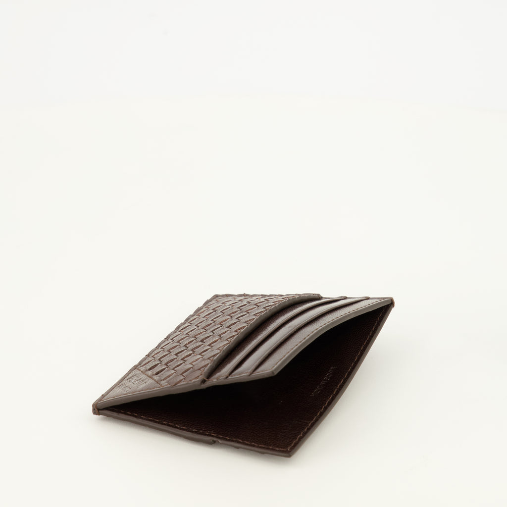 Petite maroquinerie Porte-cartes en cuir marron Prada Marron Homme