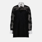 Kleider P3I67R S 231 12BZ f0967 nero+bianco Prada Schwarz Femme