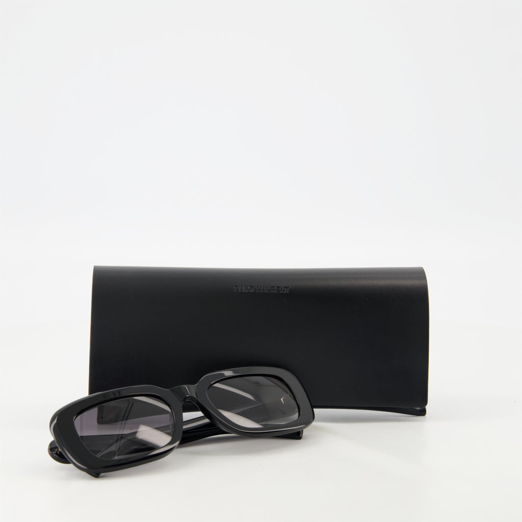 Brillen SL M130 Sonnenbrille Saint Laurent Schwarz Unisex