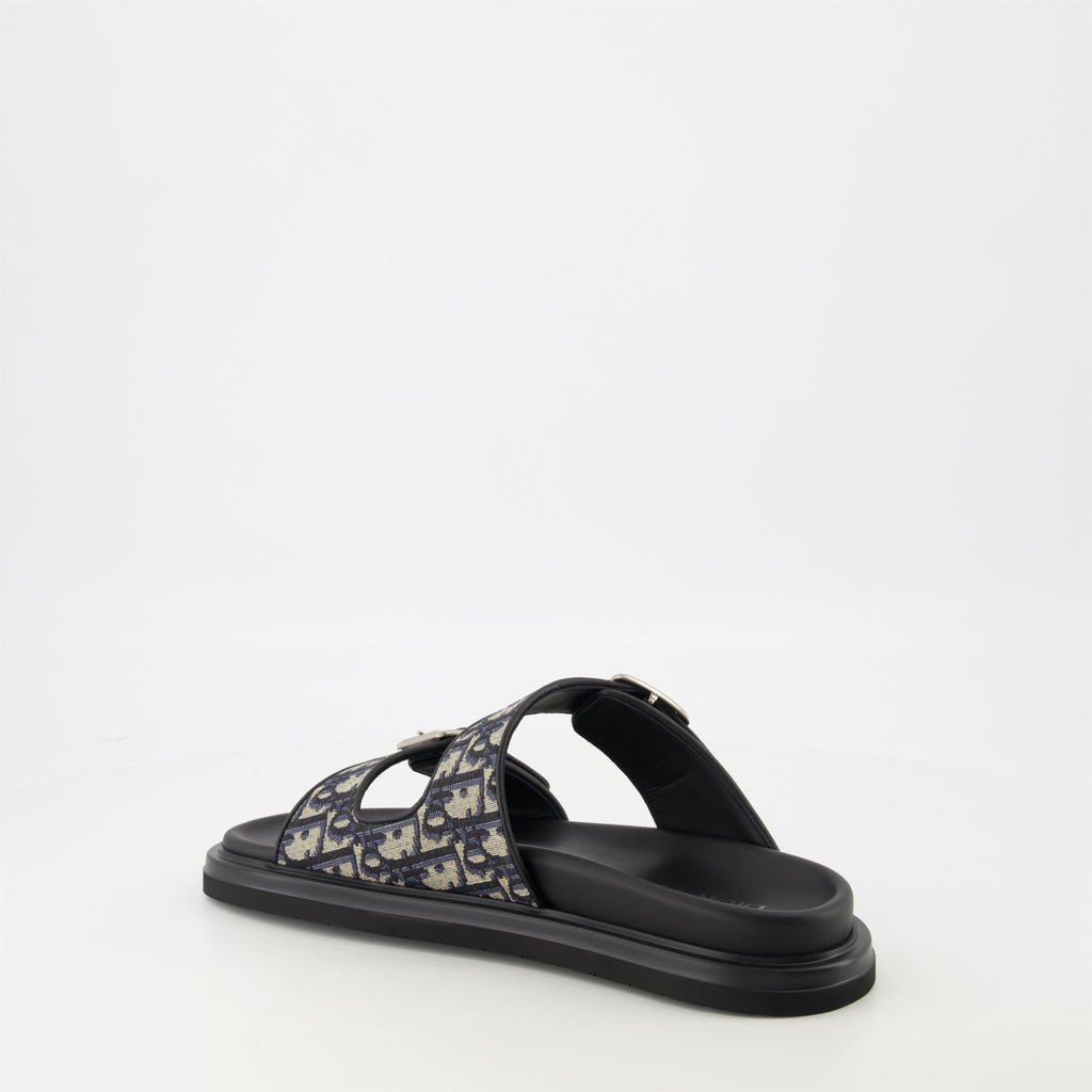 Chaussures ouvertes Sandales Aqua Oblique Dior Noir Homme
