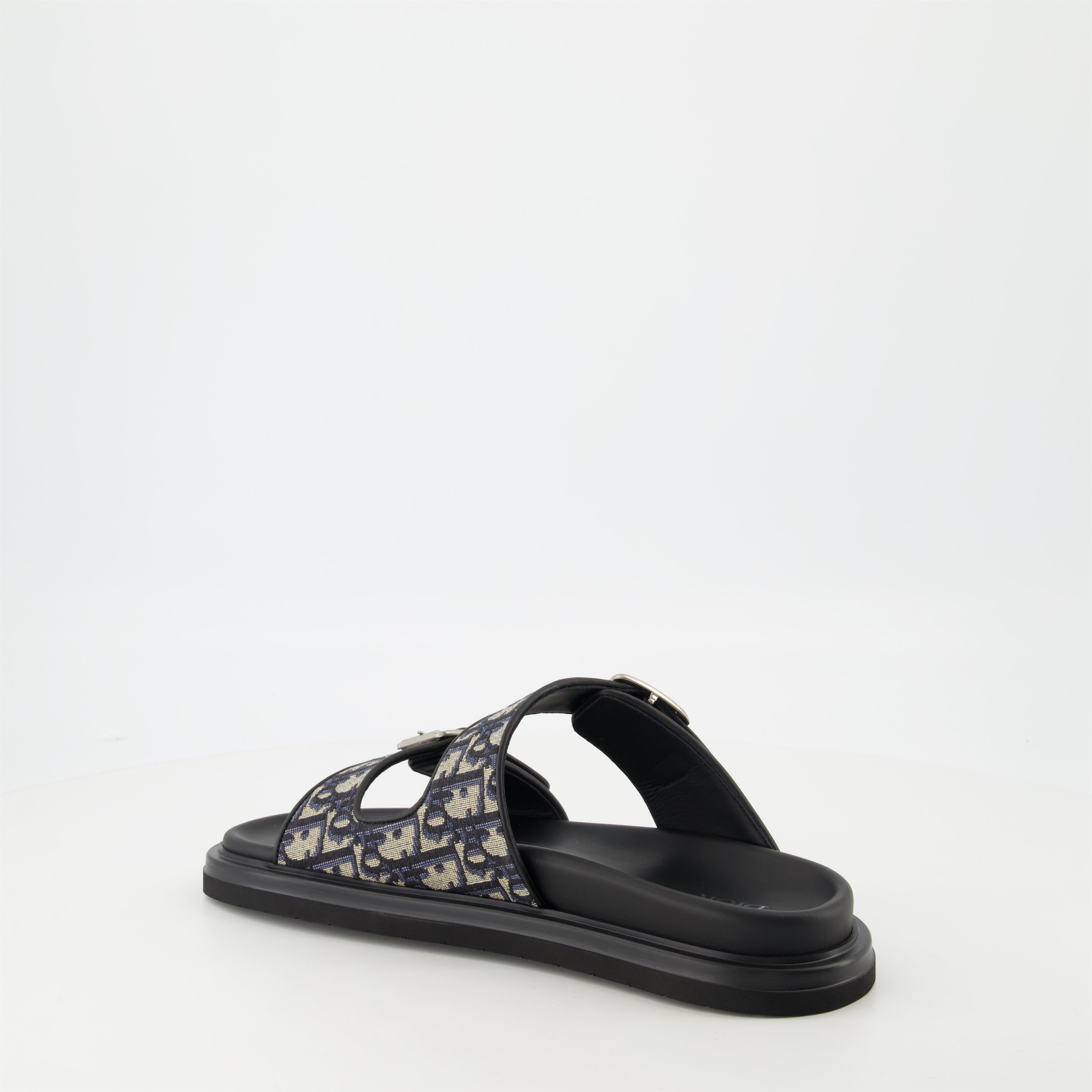 Chaussures ouvertes Sandales Aqua Oblique Dior Noir Homme