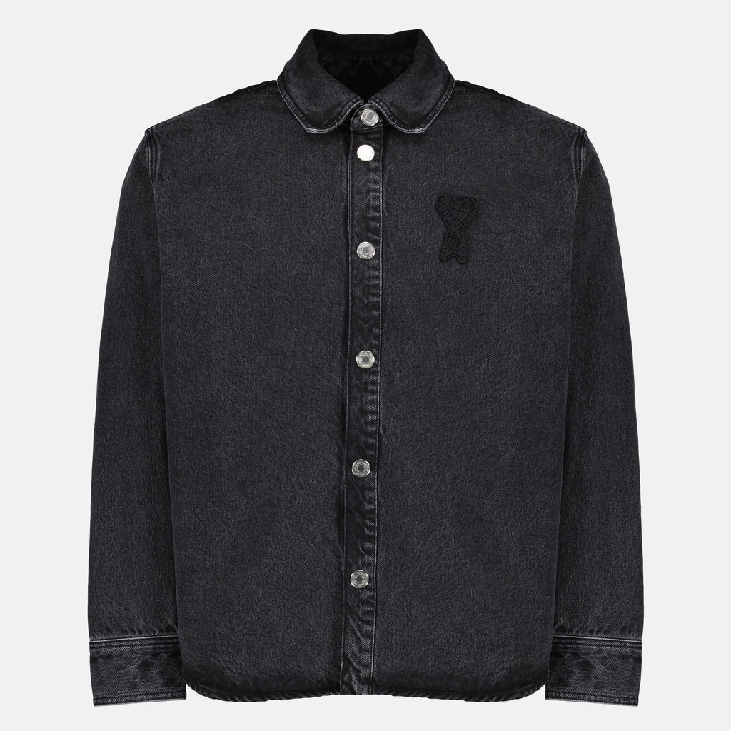 Imagen del artículo Sobreh camisa negra de algodón de la marca Ami PARIS para Unisex - Temporada Primavera-Verano 2026 - Vista Frontal