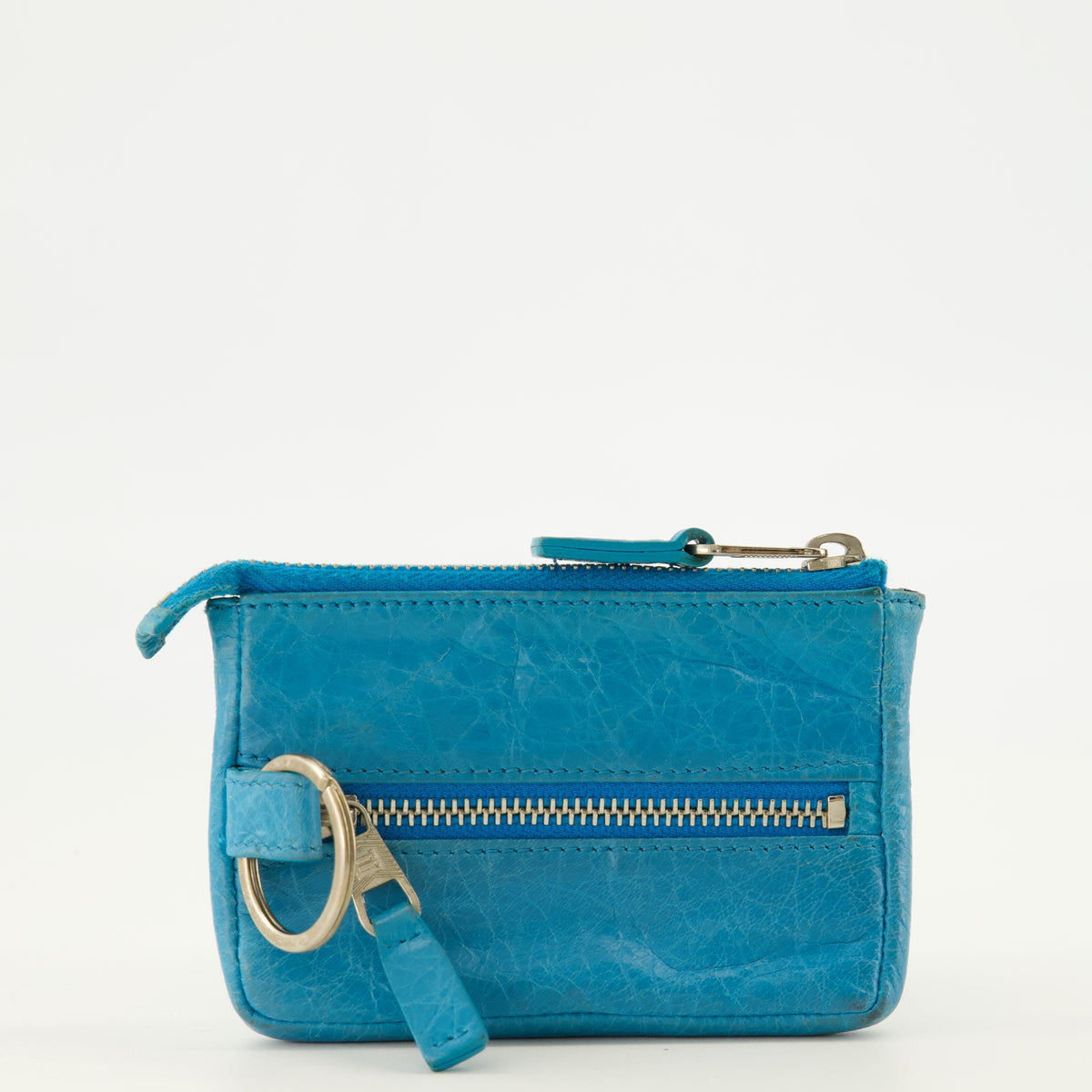 Petite maroquinerie 블루 가죽 카드 홀더 Balenciaga Bleu Homme