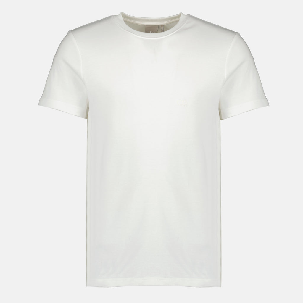 T-shirts CD刺繍コットンホワイトTシャツ Dior Blanc Homme